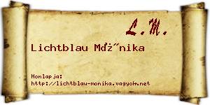 Lichtblau Mónika névjegykártya